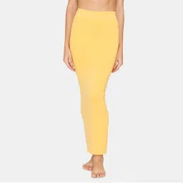 Zivame Seamless All Day Mermaid Saree Shapewear With Removable Drawcord - Mustard-picture-15