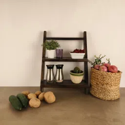 symplify Amelia Wooden Shelf 2 Step Ladder image 2