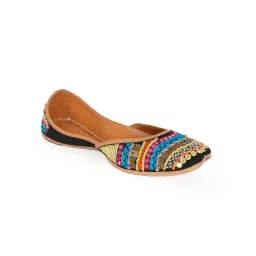 NR BY NIDHI RATHI Multi-Color Handcrafted Leather Ethnic Juttis image 1