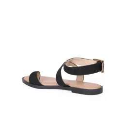 CAMLEE COMFORT Hazel Black Suede Toe-Loop Sandals image 4