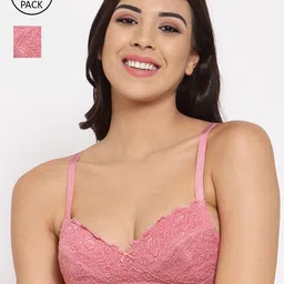 Inner Sense Pack of 2 Mauve Floral Everyday Bra Lightly Padded ISB106-Mauve_Mauve-picture-34