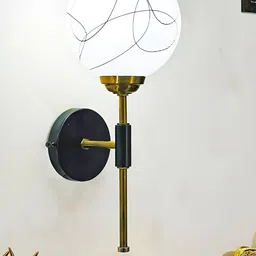 BrightLyt Gold-Toned Metal Contemporary Semi-Sphere Wall Lamp-picture-26