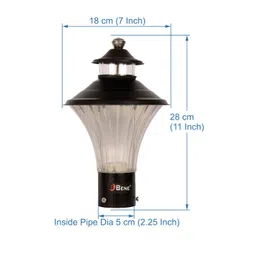 BENE Black Stainless Steel Garden Lamp image 4