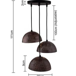 Homesake Copper-Toned Textured Handcrafted Wall or Ceiling Cluster Light image 3