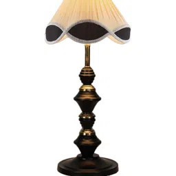 Devansh White & Black Embellished Table Lamp image 3