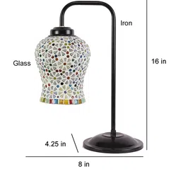 Devansh Multi-Coloured Mosaic Glass Table Lamp image 3
