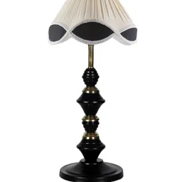 Devansh White & Black Embellished Table Lamp image 5