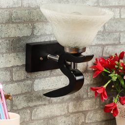 Foziq Black & White Traditional Textured Wall Lamp-picture-10