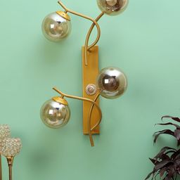 decorativeray Gold Toned Abstract Shaped Metal Wall Lamp-picture-38
