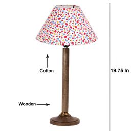 Aura Multicoloured Wood Traditional Abstract Shaped Table Lamp-picture-2