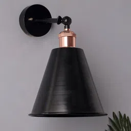 Homesake Black Solid Wall Lamps With Cone Shade-picture-21