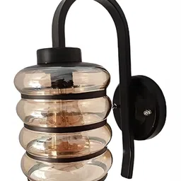 Whiteray Black & Transparent Textured Metal Contemporary Wall Lamp-image-50