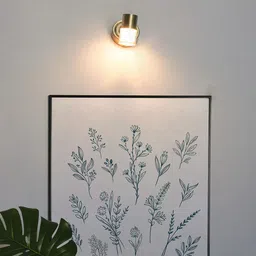 Fos lighting Beige & White Textured Glass Wall Mounted Lamp image 3