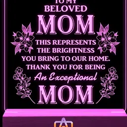 APNAPHOTO Yellow Printed Acrylic Contemporary Rectangle Table Lamp image 5