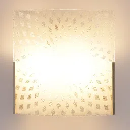 Devansh Off White Steel & Glass Wall Mounted Light image 3