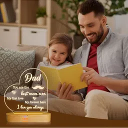 APNAPHOTO Yellow Printed Acrylic Contemporary Abstract Shaped Table Lamp image 4