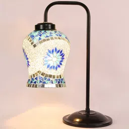 Devansh Black & Blue Mosaic Table Lamp image 4