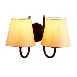 Devansh Off-White Conical-Shaped Cotton Double Wall Mounted With Iron Base image 5