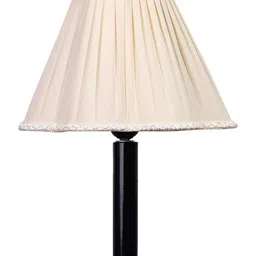 Aura Off White Wood Traditional Triangle Table Lamp image 5