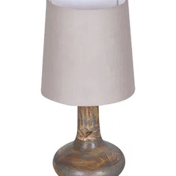 Homesake Grey Wood Contemporary Frusturical Shaped Table Lamp image 2