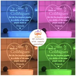 APNAPHOTO Blue Printed Acrylic Contemporary Abstract Shaped Table Lamp image 4