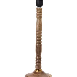 Aura Black Wood Traditional Abstract Shaped Table Lamp image 3