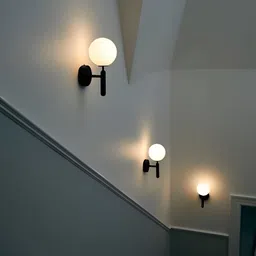 Whiteray Black Metal Contemporary Abstract Shaped Shaped Wall Lamp image 3