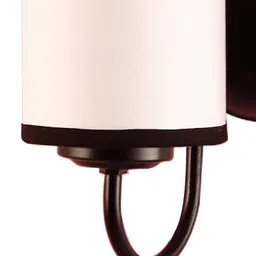 Devansh White & Black Solid Cylindrical Double Side Wall Mounted Lamp image 3