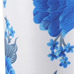 Foziq Blue & White Printed Metal Cylinder Wall Lamp image 4