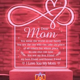 APNAPHOTO Yellow Printed Acrylic Contemporary Abstract Shaped Table Lamp image 5