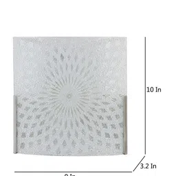 Devansh Off White Steel & Glass Wall Mounted Light image 4