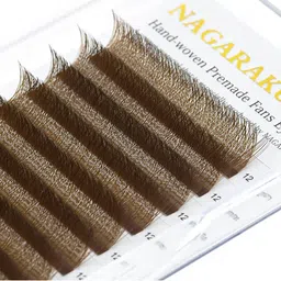 NAGARAKU Women Black W Eyelash Extension 4D Premade C Curl Eye Lashes image 5