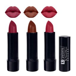 krayons Set Of 3 The Natural Beauty Matte Lipstick-ShockingPink,ChocolateMocha,OrangeTango-picture-37