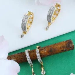 Bhana Fashion White Contemporary Drop Earrings-picture-32