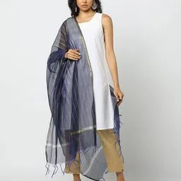 Striped Dupatta with Tassels-image-30