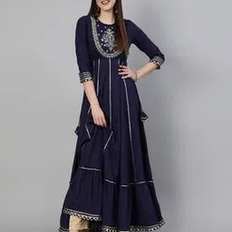 kimayra Embroidered Flared Kurta-picture-24