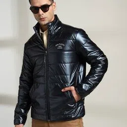 john players Men Typographic Print Slim Fit Puffer Jacket-picture-27