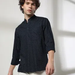 john players Men Micro Print Slim Fit Shirt-picture-36