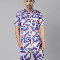 jb just black Micro Print Shirt with Shorts-picture-23