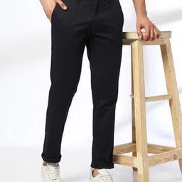 netplay Men Tapered Fit Flat-Front Chinos-picture-12