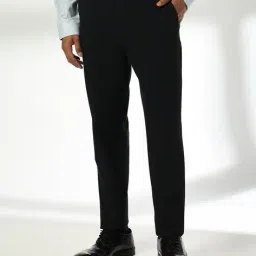 netplay Men Mid-Rise Slim Fit Flat Front Trousers image 1