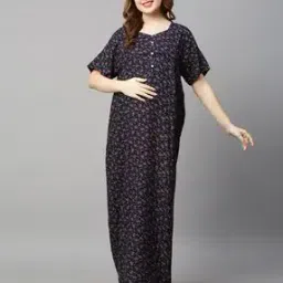 momtobe Leaf Print Nightgown-picture-50
