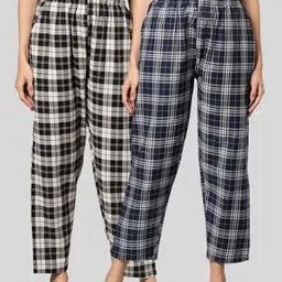 kryptic Women Pack of 2 Checked Relaxed Fit Pyjamas-picture-16