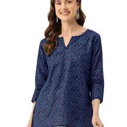 clothing culture Women Printed V-Neck Tunic-picture-33