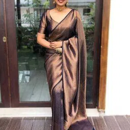 besucher Kanjeevaram Saree with Zari Border-picture-36