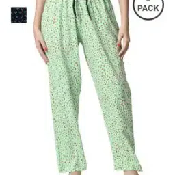 indiweaves Women Floral Straight Track Pants with Elasticated Waist-picture-12