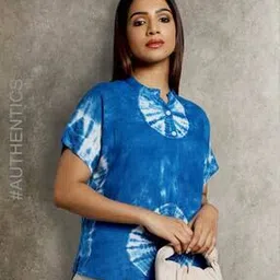 indie picks Hand Tie & Dye Relaxed Fit Top-picture-40