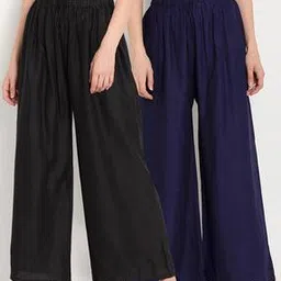 bcz Pack of 2 Palazzos with Elasticated Waistband-picture-43