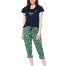zeyo Typographic Printed T-Shirt & Capris Set-picture-52