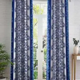 cortina eyelet curtain Set of 2 Printed Door Curtains-picture-41